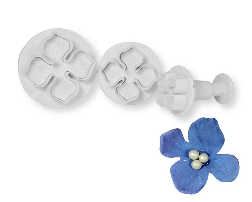 3 HYDRANGEA FLOWER PLUNGER CUTTERS BIRTHDAY DECORATING TOOLS FONDANT SUGAR CRAFT - Image 1 of 1