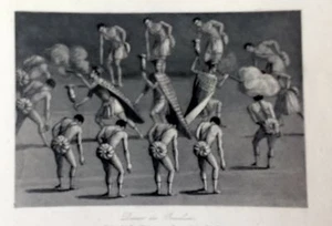 Brazil, Dance Brazilian, Engraving Original Ca. 1860 - Picture 1 of 1