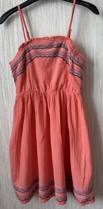 M&S Girls Coral Summer Dress Age 12-13 Yrs - Picture 1 of 7