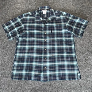 Camisa Columbia Para Hombres Mediana A Cuadros Abotonada Manga Corta Informal Senderismo Aire Libre - Imagen 1 de 8