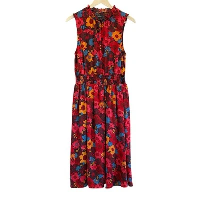 Modcloth Floral Midi Sleeveless Flowy Dress Size Medium - Image 1 of 4