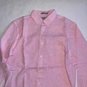 Daniel Cremieux Men's Pink Linen Button-Up Shirt - Picture 1 of 5