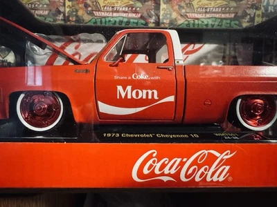 M2 Machines 1/24 Scale Coke 1973 Chevy Cheyenne 10 Chase Red - Image 1 of 3