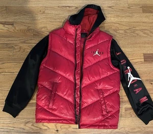 Kid's Youth Jordan Red & Black Size L (12-13yrs old) Hoodie Full Zip Jacket - Picture 1 of 6