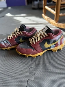 Nike Air Jordan 1 Low Youth Cleats Custom Football Baseball Size 6Y - Picture 1 of 6