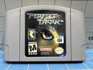 Perfect Dark N64 (Nintendo 64, 2000) Cartridge Only - Tested/Works Discoloration - Picture 1 of 4