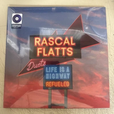 SEALED Rascal Flatts Life Is A Highway: Refueled Duet  Transparent Blue Vinyl LP - Image 1 of 2