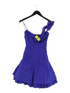 Karen Millen Women's Midi Dress UK 6 Blue Silk with Elastane Tank Dress - Picture 1 of 6