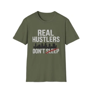 Hustler T-Shirt Unisex Motivational Graphic Tee Casual Streetwear Trendy Fashion - Picture 1 of 41
