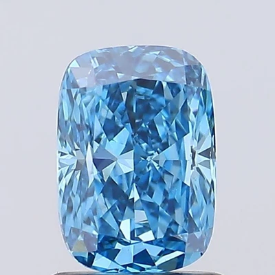 1.24 Ct Cushion Cut Lab IGI Certifide Diamond Perfect Gift Fancy Vivid Blue VS2 - Image 1 of 4