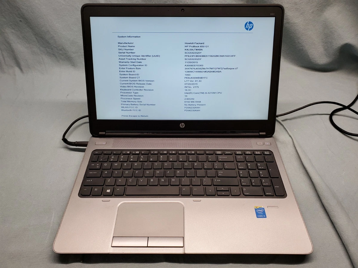 HP ProBook 8 GB RAM PC 500-749 GB Hard Drive Capacity Laptops