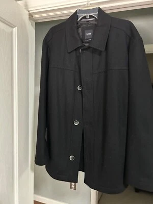 Hugo Boss Jacket Cashmere/Wool Black Button Down - Image 1 of 2