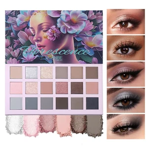 UCANBE Florescence Eyeshadow Palette,18 Colors Nude Neutral Brown Smokey Eye - Picture 1 of 12
