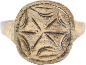 ANILLO MÍSTICO MEDIEVAL, SIGLOS XII-XIV, TALLA 11 3/4 - Imagen 1 de 6