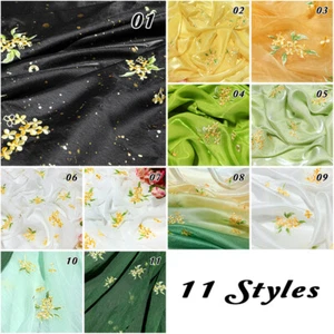 50*150 cm alter Osmanthus bedruckter bestickter chinesischer Stil Hanfu Zum Selbermachen Stoff - Bild 1 von 29