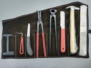 Horse Farrier Tool Kit 8 pcs with Leather Bag - Picture 1 of 4