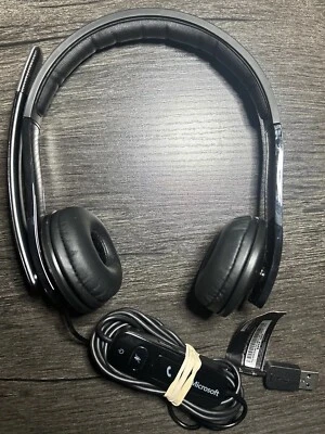 *TESTED* Microsoft LifeChat LX-6000 Black Headset For Business - Good Condition - Image 1 of 4