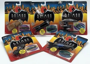 5 Ertl 1993 DC Comics Batman Animated Series Batmobile Batwing Batcycle Batboat - Picture 1 of 11