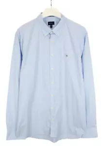 Gant The Broadcloth Slim Camicia Formale Uomo 3XL con Bottoni Ricamato - Foto 1 di 9
