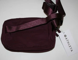 Athleta Women's All About Crossbody Belt Bag Dark Red Adjustable - Picture 1 of 7