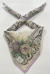 Vintage Handkerchiefs Laura Ashley Scarf Bannada Art Cotton Pocket Square 22.5” - Picture 1 of 10