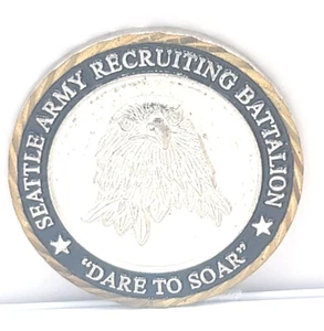 Seattle Army Recruiting Battalion "Dare To Soar" For Excellence. Challenge Coin - Picture 1 of 5