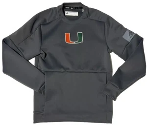 Size Small Adidas Miami Hurricanes Sweatshirt Polyester EUC - Picture 1 of 5