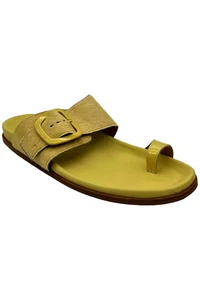 Donald Pliner Womens Lorenzo Haircalf Toe Ring Sandals Summer Straw - Picture 1 of 3
