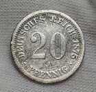 1875-F 20 Pfennig Germany BU KM#5 Very Nice Eye Appeal .900 Silver