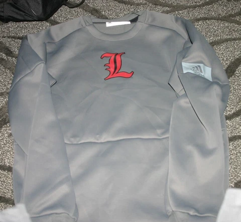 Louisville Cardinals Football Adidas team issued gray crew neck sweatshirt XLT Cover