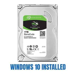 HDD 2TB SATA 3.5" Dell HP Lenovo Desktop Hard drive With Windows 10 Pro Tested - Picture 1 of 8