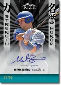 MIKE ZUNINO 2012 Rize Rookie Autograph BLACK Auto STRENGTH & HONOR RC #/50 - Picture 1 of 2