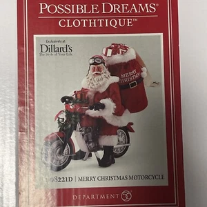 Department 56 Possible Dreams MERRY CHRISTMAS MOTORCYCLE NEW! 6008221D - Picture 1 of 7