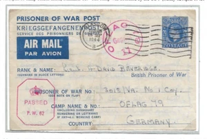 Glasgow, Scotland to British POW at Oflag 79 in Querum, Germany 1944 (C5312) - Picture 1 of 3