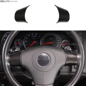 ABS Carbon Fiber Interior Steering Wheel Trim Cover Fits 2005-2013 Corvette C6 - Picture 1 of 8