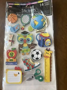 Sealed Jot Pop-Up Stickers 14 Pieces Autocollants School Sports Learning - Picture 1 of 8