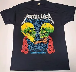 MAGLIETTA VINTAGE METALLICA 1992 TOUR RULZ ESAURITA 50/50 NUOVA fondo di magazzino XL - Foto 1 di 6