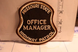 police patch HIGHWAY PATROL OFFICE MANAGER MISSOURI - Picture 1 of 1