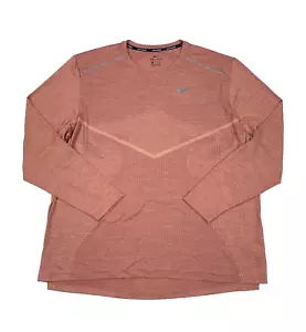 Nike Techknit Ultra Long Sleeve Shirt Running Top Orange AJ7626-897 Men's 2XL - Picture 1 of 13