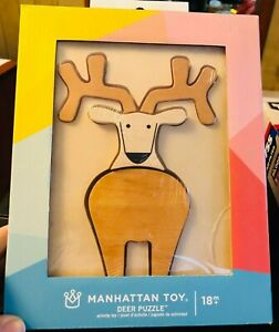 Wooden Deer Puzzle Manhattan Toy Company 18+ Months 