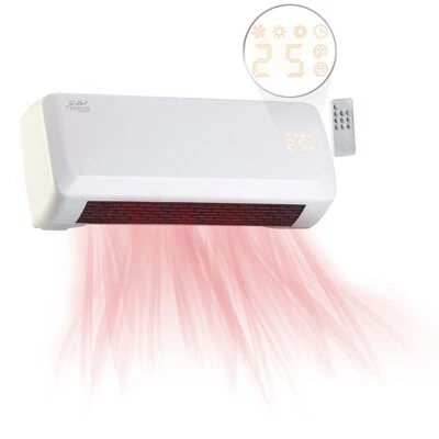 Sichler Kompakter Wandheizlüfter mit digitalem Thermostat, Timer, 2.000 W - Bild 1 von 4