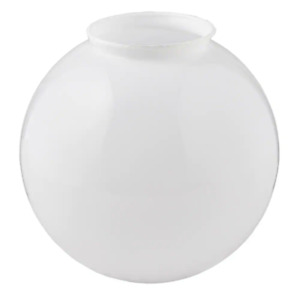 White Glass Globe Shade with 3-1/4 In. Fitter