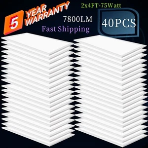 75W 2x4 LED Flat Panel, Edge-Lit, 0-10V Dimmable, 8400 lm, 120V-277V,5000K White - Picture 1 of 29