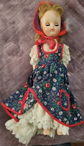 Vintage 15" Plastice Girl Doll Blonde Hair Blue Open/Shut Eyes - Picture 1 of 3