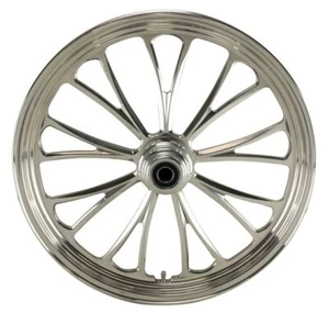 Ultima Manhattan Polished 21 x 2.15 Front Single Disc Wheel Harley Custom 37-620 - Picture 1 of 9