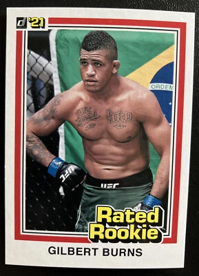 UFC Gilbert Burns RC Print Run 1,320 - 2021 Panini Instant Rated Rookie #RR12 - Image 1 of 2