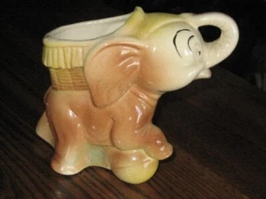 Vtg. Cute Elephant Shaped Planter American Bisque Pottery - Picture 1 of 6