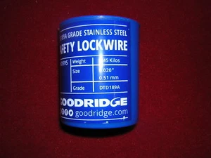 Goodridge Stainless Steel Lock Wire 0.5mm. Tub New,(b - Picture 1 of 1