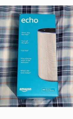 Amazon Echo 2nd Generation New In Box Gray Silver Speaker Alexa Home adapter  - Image 1 of 4