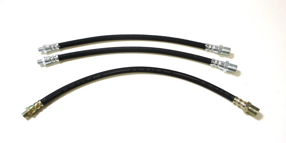 JUEGO DE MANGUERAS DE FRENO DE GOMA FLEXIBLES PARA HUMBER HAWK SERIE UNO 1957-1959 Foto 1 de 1